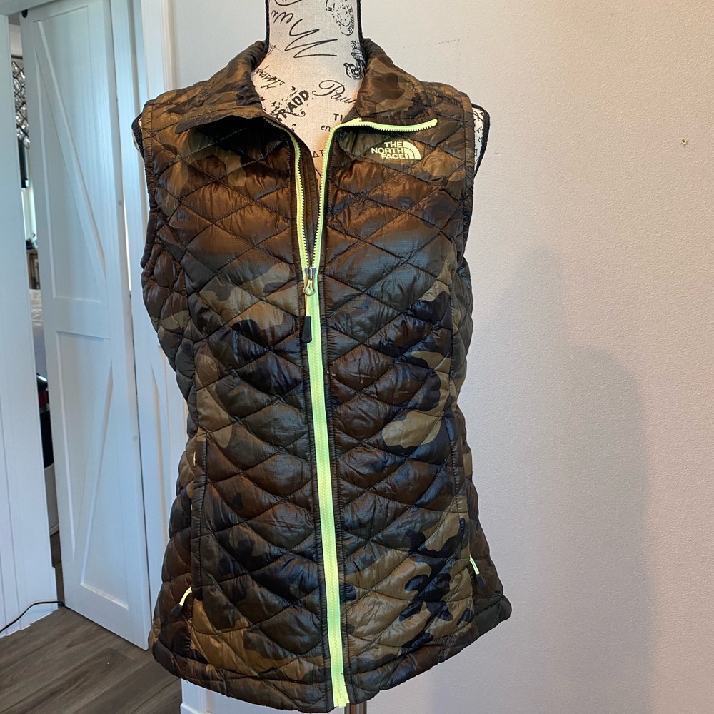 The North Face camo womens vest